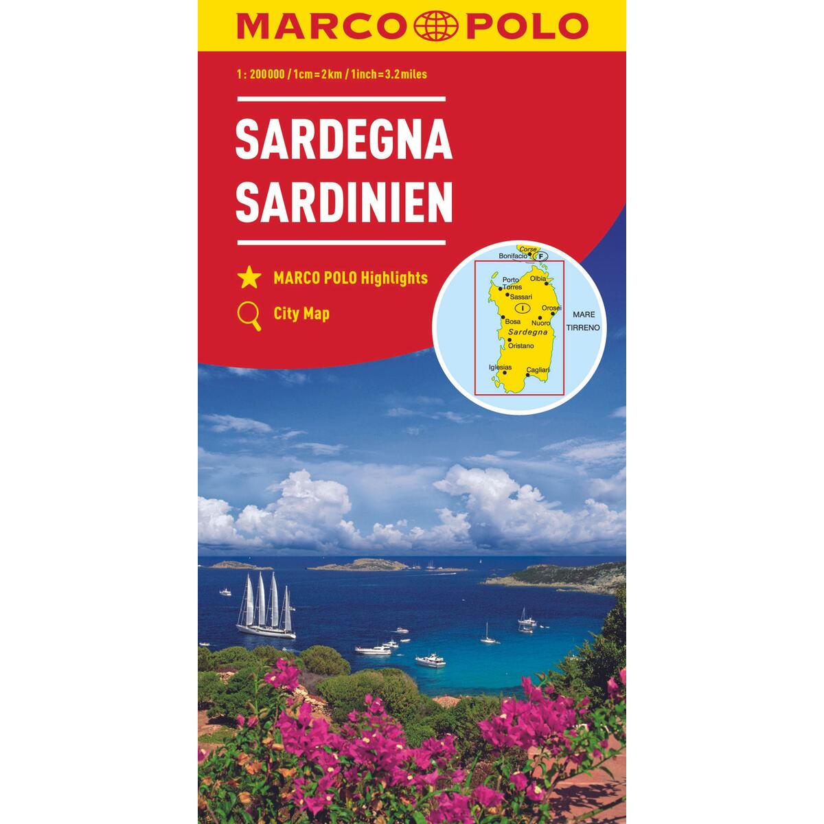MARCO POLO Regionalkarte Italien 15 Sardinien 1:200.000 von Mairdumont